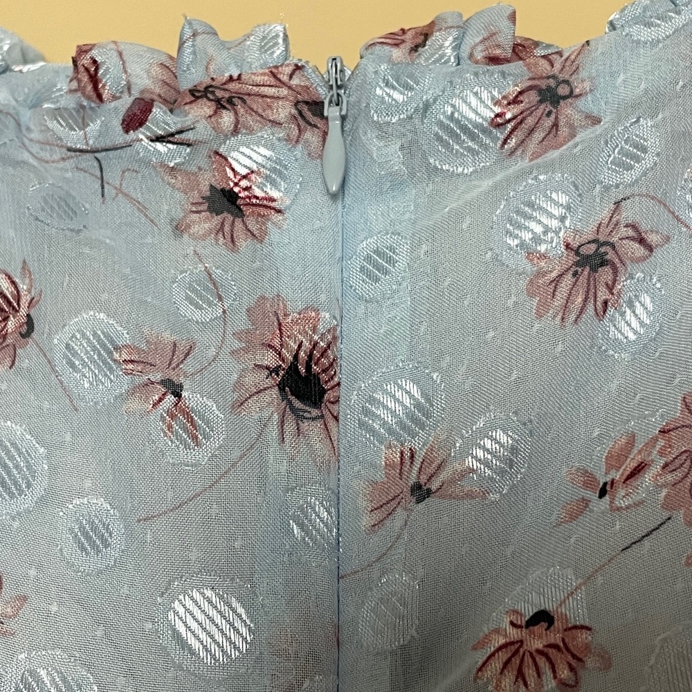 Lulus Terrace View Midi Dress M Floral Pleated NWT Cottagecore Romantic Party - Picture 9 of 16